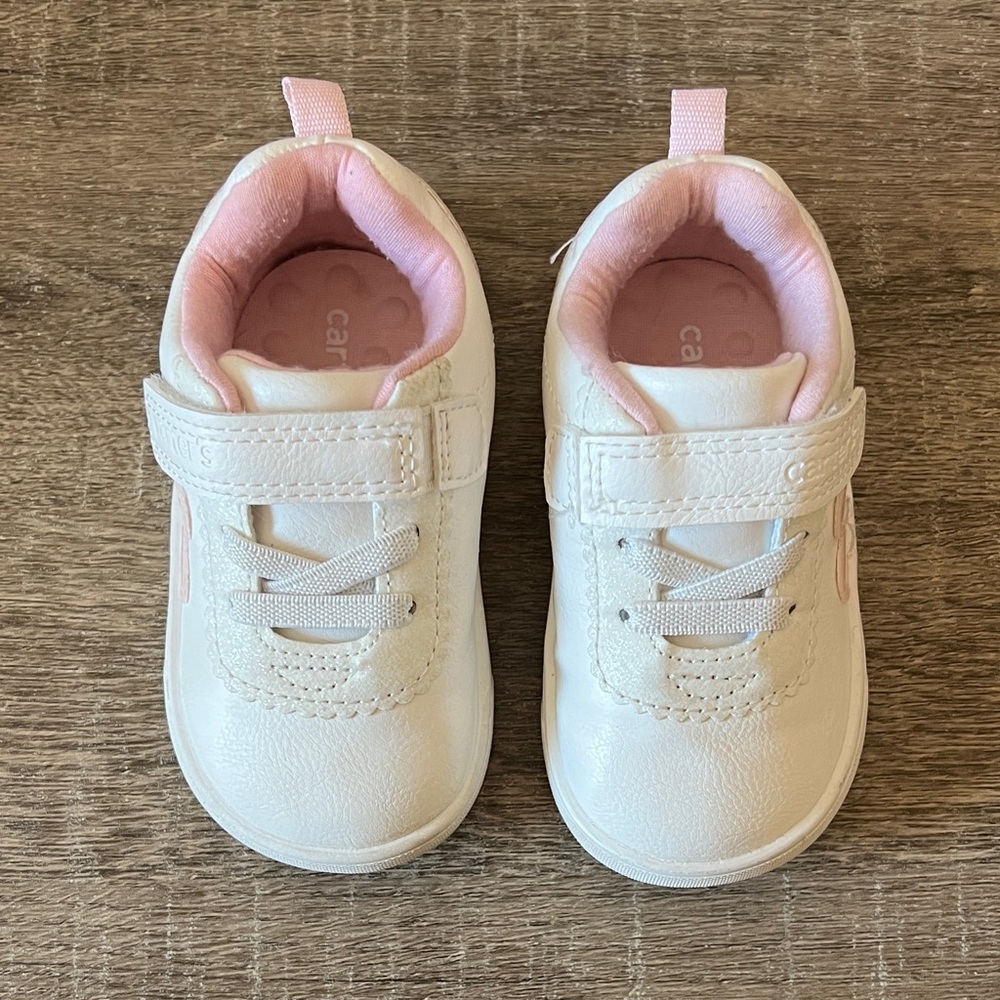 Carter's Soft Pink and White Baby Walkers